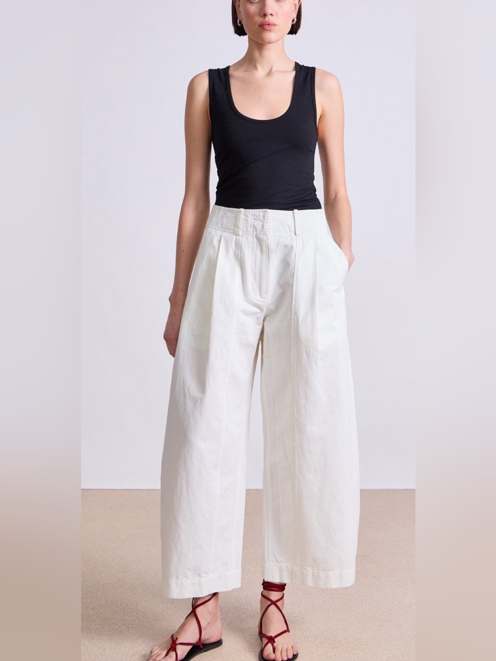 NWT | APIECE APART Cropped Cybil Trouser in Cream